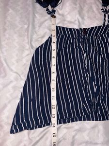 Striped Tank Top with Tie Straps