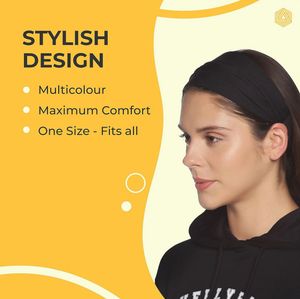 Unisex Black Headbands (1 Pack)