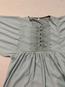 Light Blue Embroidered top