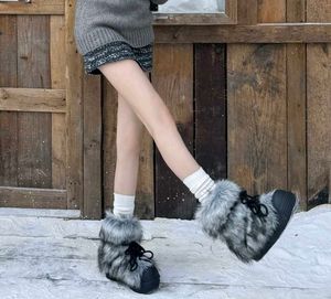 Millennial Style Thick-Soled Furry Snow Boots