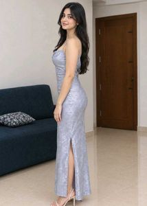 Sparkling Silver Slip Dress