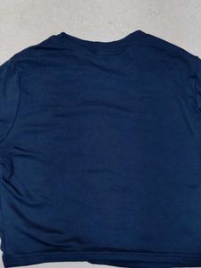 Savana Navy Blue London Graphic Crop Top