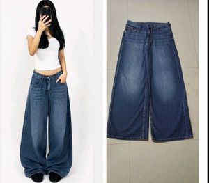 Wide Leg Denim Jeans