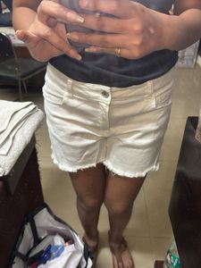 White Denim Shorts