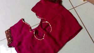 Pink Boder Saree..💖