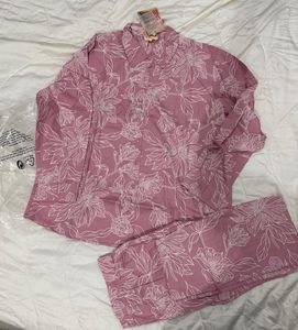 Pink Floral Print Sleep Set