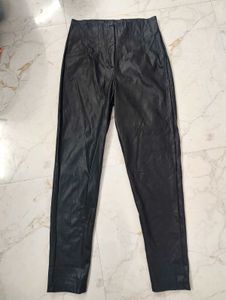 Y2K Black Faux Leather Pants