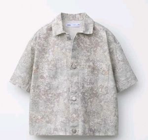 ZARA Abstract Print Short Sleeve Shirt