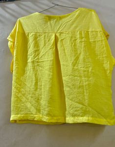 Bright Yellow Casual Top