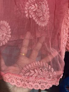 Elegant Pink Chiffon Dupatta