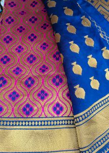multi colour Banarasi  Silk pattu saree