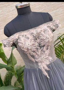 Elegant Off-Shoulder Lace Gown