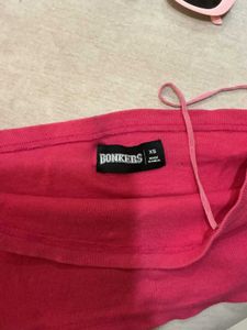 Pink Ribbed Camisole Top
