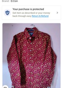 Stylish Maroon Floral Print Shirt