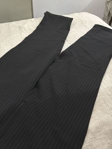 Classic Black Pinstripe Pants
