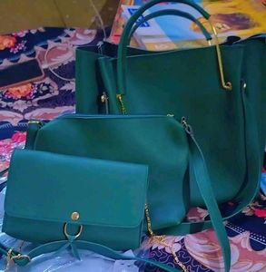 Stylish Teal Handbag with Charm