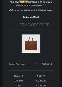 Stylish Brown miraggio Tote Bag