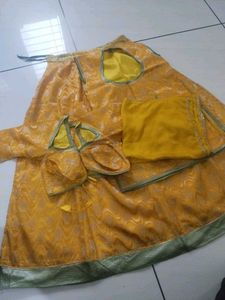 rajputi poshak Yellow Lehenga Choli Set