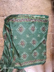 Green Bandhani Saree