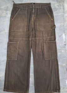 Men's washed cargo pants
