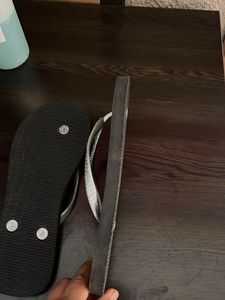 grey rubber slipper