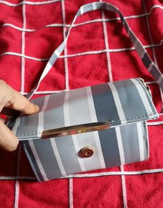 Striped Crossbody Bag