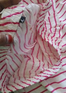 2 Pc Pink &amp; White Kurti Set