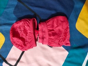 Rose Colour Non Padded Bra And Panty