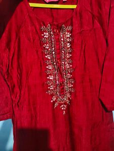 Elegant Red Kurta❤️