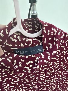 Burgundy Mock Neck Long Sleeve Top