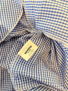 Blue Gingham Tiered Ruffle Dress