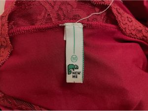 Burgundy Lace Trim Flare Sleeve Top