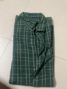 Green Checkered Casual Shirt