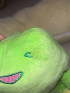 green frog plush