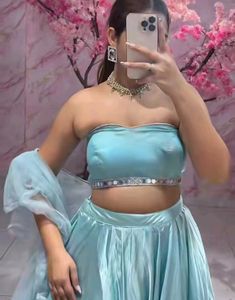 Powder Blue Lehenga Choli Set