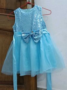 Sparkling Blue Tulle Party Dress