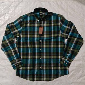BOSS Men's Plaid Button-Down Shirt