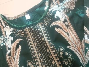 Elegant Green Printed Kurta and plazo with dupatta