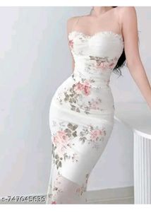 Floral Print Bodycon Midi Dress
