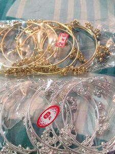 Gold &amp; Silver Tone Bangles with Bells