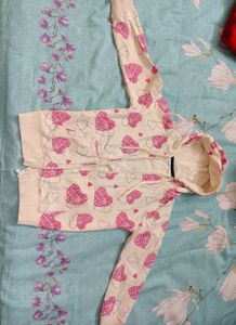 Cute Heart Print Hoodie