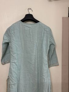 Embroidered Light Blue Kurta