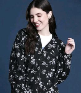 Floral Print Zip-Up Jacket LR-84