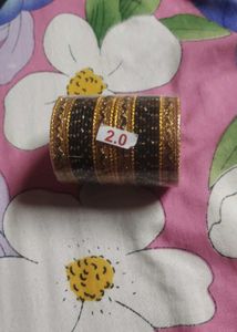 Sparkling Black & Gold Bangles