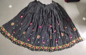 Navratri Embroidered black  Ethnic Skirt