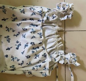 Floral Ruffle Crop Top
