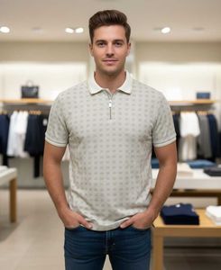 🆕Primark Men's Patterned Zip Polo Shirt