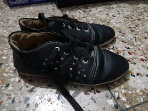 black sneakers
