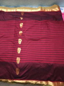 Embellished CottonSilkSaree Without Blous