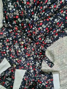Floral Print Short Sleeve Dress